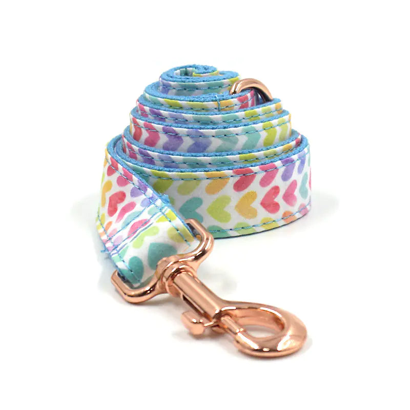 Pet Collar, Leash, Bow, and Trash Bag Set